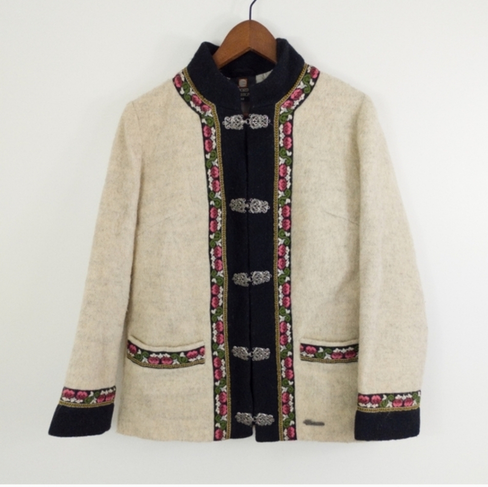 Vintage Fjord Fashion Norwegian Wool Jacket Size 42